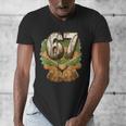 Baseball Ice Cream Drip Number 67 Playground Player 67th Men's V-Neck T-Shirt Baseball Ice Cream Drip Number 67 Playground Player 67th Men's V-Neck T-Shirt