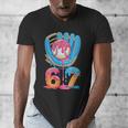 Baseball Ice Cream Drip Six Seven Gen Alpha Slang Meme 67 Men's V-Neck T-Shirt
