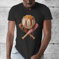 Baseball Ice Cream Drip Style Melting Ice Cream Youth Teen Men's V-Neck T-Shirt