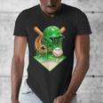 Baseball Life Style Ice Cream Drip Green Men's V-Neck T-Shirt Baseball Life Style Ice Cream Drip Green Men's V-Neck T-Shirt