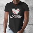 Baseball Nonnie Baseball Heart Men's V-Neck T-Shirt Baseball Nonnie Baseball Heart Men's V-Neck T-Shirt