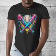 Baseball Player Ice Cream Drip Men's V-Neck T-Shirt