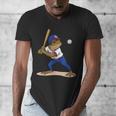 Baseball Puerto Rico Patriotic Flag Boricua Baseball Player Men's V-Neck T-Shirt Baseball Puerto Rico Patriotic Flag Boricua Baseball Player Men's V-Neck T-Shirt