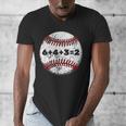 Baseball Red Stitches Sport Graphic 6432 Men's V-Neck T-Shirt Baseball Red Stitches Sport Graphic 6432 Men's V-Neck T-Shirt