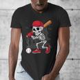 Baseball Skeleton Halloween Playing Men's V-Neck T-Shirt Baseball Skeleton Halloween Playing Men's V-Neck T-Shirt