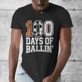 Baseball Soccer Basketball 100 Days Of School Men's V-Neck T-Shirt Baseball Soccer Basketball 100 Days Of School Men's V-Neck T-Shirt