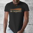 Baseball Tee My Therapist Bat Men Women Kids Men's V-Neck T-Shirt Baseball Tee My Therapist Bat Men Women Kids Men's V-Neck T-Shirt