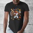 Baseball Turkey 67 Meme Thanksgiving For Boys Toddlers Kid Men's V-Neck T-Shirt