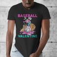 Baseball Is My Valentine Ice Cream Drip Crossed Bats Sport Men's V-Neck T-Shirt Baseball Is My Valentine Ice Cream Drip Crossed Bats Sport Men's V-Neck T-Shirt