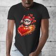 Baseball Valentine's Day Drip Ice Cream Team Men's V-Neck T-Shirt