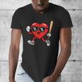 Baseball Valentines Day Heart Boys Sports Love Men's V-Neck T-Shirt Baseball Valentines Day Heart Boys Sports Love Men's V-Neck T-Shirt