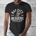 Bay City Beavers Baseball Club Estd 1913 Men's V-Neck T-Shirt Bay City Beavers Baseball Club Estd 1913 Men's V-Neck T-Shirt