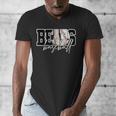 Bears Baseball Mom Game Day School Spirit Bear Pride Men's V-Neck T-Shirt Bears Baseball Mom Game Day School Spirit Bear Pride Men's V-Neck T-Shirt