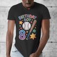 Birthday Boy 8th Birthday Baseball Men's V-Neck T-Shirt Birthday Boy 8th Birthday Baseball Men's V-Neck T-Shirt