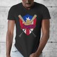 Boricua Puerto Rico Baseball Coqui Frog Pava Hat Fan Men's V-Neck T-Shirt Boricua Puerto Rico Baseball Coqui Frog Pava Hat Fan Men's V-Neck T-Shirt