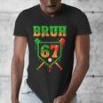 Bruh 67 Baseball Christmas Gingerbread Drip Number 67 Player Men's V-Neck T-Shirt Bruh 67 Baseball Christmas Gingerbread Drip Number 67 Player Men's V-Neck T-Shirt