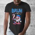 Bruh I'm 7 Baseball Ice Cream Drip It's My 7th Birthday Men's V-Neck T-Shirt