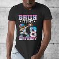 Bruh It's My 8th Birthday Baseball Ice Cream Drip 8 Year Old Men's V-Neck T-Shirt Bruh It's My 8th Birthday Baseball Ice Cream Drip 8 Year Old Men's V-Neck T-Shirt