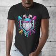 Bunny Baseball Hat With Ice Cream Easter Day Boys Kids Girls Men's V-Neck T-Shirt