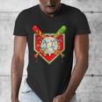 Christmas Baseball Ice Cream Drip Men Women Kids Men's V-Neck T-Shirt