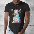 Christmas Baseball Snowman Drip For Boys Men Girls Women Men's V-Neck T-Shirt Christmas Baseball Snowman Drip For Boys Men Girls Women Men's V-Neck T-Shirt