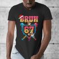 Christmas Gingerbread Bruh 67 Baseball Ice Cream Drip Kids Men's V-Neck T-Shirt