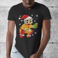 Christmas Gingerbread Man Baseball Player Catcher Men's V-Neck T-Shirt Christmas Gingerbread Man Baseball Player Catcher Men's V-Neck T-Shirt