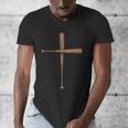 Cross Baseball Bats Christian Faith Sports Coach Pitcher Men's V-Neck T-Shirt Cross Baseball Bats Christian Faith Sports Coach Pitcher Men's V-Neck T-Shirt