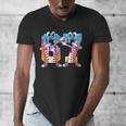 Dabbing Baseball Ice Cream Drip Number 67 Birthday Party Men's V-Neck T-Shirt