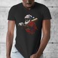 Dominican Republic Santa Christmas Baseball Beisbol Men's V-Neck T-Shirt Dominican Republic Santa Christmas Baseball Beisbol Men's V-Neck T-Shirt