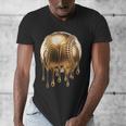 Dripping Gold Drip Baseball Game Day Player Coach Baller Men's V-Neck T-Shirt Dripping Gold Drip Baseball Game Day Player Coach Baller Men's V-Neck T-Shirt