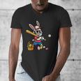 Easter Bunny Baseball Player Batter Rabbit Boys Kids Men Men's V-Neck T-Shirt Easter Bunny Baseball Player Batter Rabbit Boys Kids Men Men's V-Neck T-Shirt