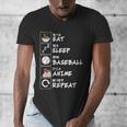 Eat Sleep Baseball Anime Repeat Japanese Otaku Men's V-Neck T-Shirt Eat Sleep Baseball Anime Repeat Japanese Otaku Men's V-Neck T-Shirt