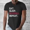 Eat Sleep Baseball Repeat Baseball Player Men's V-Neck T-Shirt