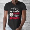 My Favorite Player Calls Me Grampy Baseball Grampy Men's V-Neck T-Shirt My Favorite Player Calls Me Grampy Baseball Grampy Men's V-Neck T-Shirt