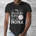 My Favorite Player Calls Me Nona Baseball Player Men's V-Neck T-Shirt My Favorite Player Calls Me Nona Baseball Player Men's V-Neck T-Shirt
