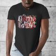 Game Day Baseball Leopard Coquette Bow Mama Mom Sister Men's V-Neck T-Shirt Game Day Baseball Leopard Coquette Bow Mama Mom Sister Men's V-Neck T-Shirt