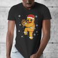 Gingerbread Man Baseball Christmas Men's V-Neck T-Shirt Gingerbread Man Baseball Christmas Men's V-Neck T-Shirt