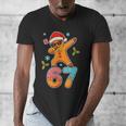 Gingerbread Six Seven 67 Ice Cream Drip Baseball Men's V-Neck T-Shirt Gingerbread Six Seven 67 Ice Cream Drip Baseball Men's V-Neck T-Shirt