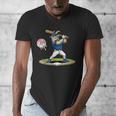 Goat Baseball Player With Bat And Ball Drip Animal Sports Men's V-Neck T-Shirt Goat Baseball Player With Bat And Ball Drip Animal Sports Men's V-Neck T-Shirt