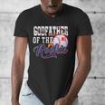Godfather Rookie Of Year 1st Birthday Baseball Theme Men's V-Neck T-Shirt