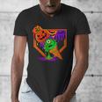 Halloween Baseball Ice Cream Drip Boys Girls Youth Men's V-Neck T-Shirt Halloween Baseball Ice Cream Drip Boys Girls Youth Men's V-Neck T-Shirt