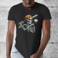 Halloween Boys Batting Skeleton Baseball Men's V-Neck T-Shirt Halloween Boys Batting Skeleton Baseball Men's V-Neck T-Shirt