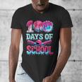 Happy 100 Days Of School Game Day Baseball Ice Cream Drip Men's V-Neck T-Shirt Happy 100 Days Of School Game Day Baseball Ice Cream Drip Men's V-Neck T-Shirt
