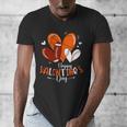 Happy Valentines Day Basketball Baseball Football Boys Men's V-Neck T-Shirt