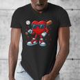Heart Love Baseball Valentine Outfit Men Boy Men's V-Neck T-Shirt Heart Love Baseball Valentine Outfit Men Boy Men's V-Neck T-Shirt