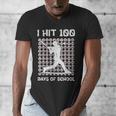 I Hit 100 Days Of School Baseball Player 100th Day Boys Kids Men's V-Neck T-Shirt I Hit 100 Days Of School Baseball Player 100th Day Boys Kids Men's V-Neck T-Shirt