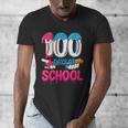 HUGvyn 100 Days Of School Baseball Ice Cream Teacher Student Men's V-Neck T-Shirt HUGvyn 100 Days Of School Baseball Ice Cream Teacher Student Men's V-Neck T-Shirt