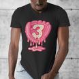 Ice Cream Baseball Glove 3rd Birthday Edition Men's V-Neck T-Shirt Ice Cream Baseball Glove 3rd Birthday Edition Men's V-Neck T-Shirt