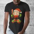 Ice Cream Drip Baseball Christmas Baseball Drip Candy Cane Men's V-Neck T-Shirt Ice Cream Drip Baseball Christmas Baseball Drip Candy Cane Men's V-Neck T-Shirt